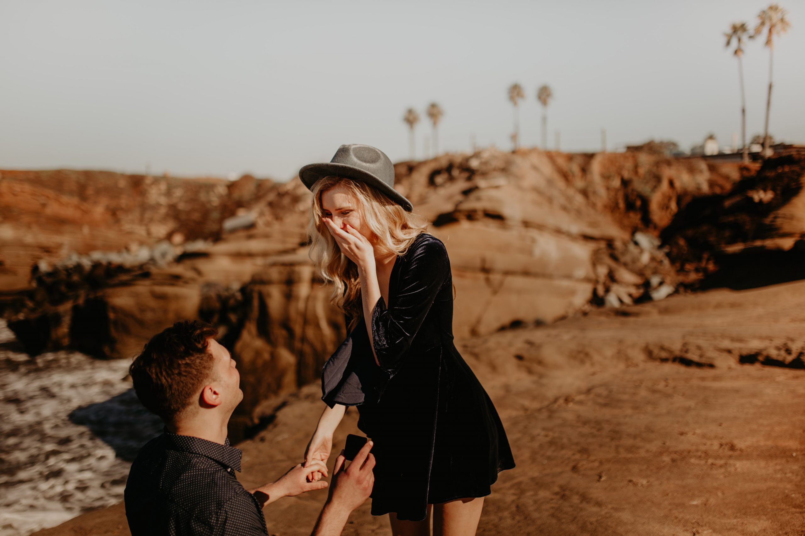 Sunset Cliffs Proposal Wes Grace San Diego Ca Michelle Sobel Photo